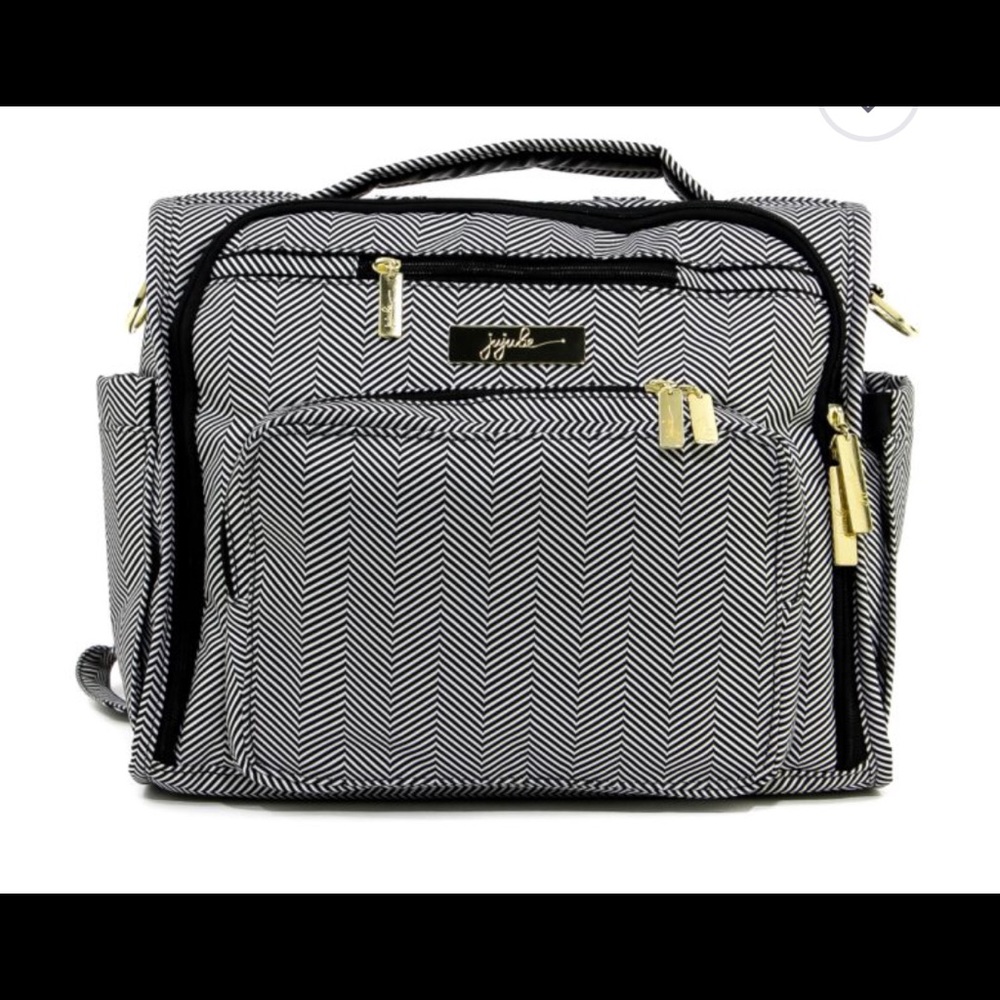 Black and white B.F.F Diaper Bag by Ju-Ju-Be